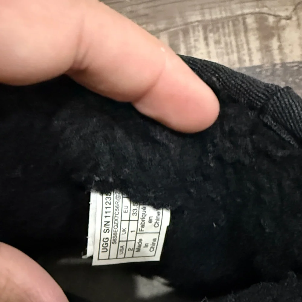 UGG Kids‎ Black Boots with Rainbow Logo